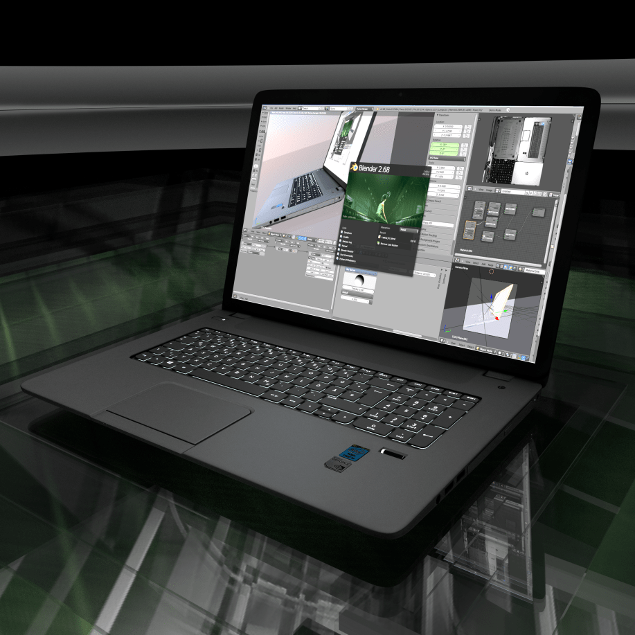 New_Laptop by Dennis Haupt Download on Blendswap Blender 268a