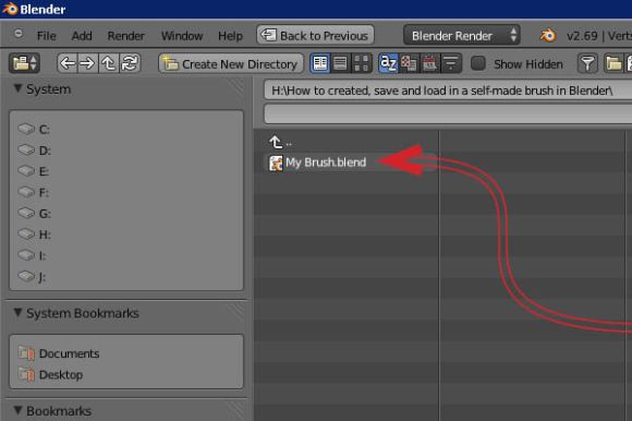 How to created, save and load in a self-made brush in Blender_32