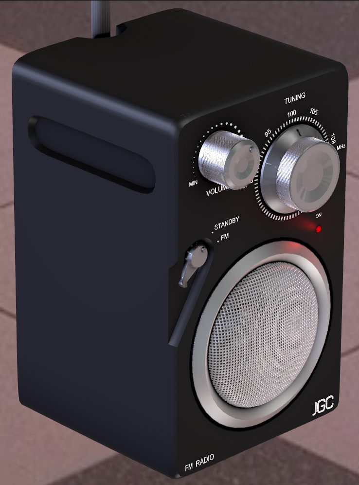 Radio rigged and animated