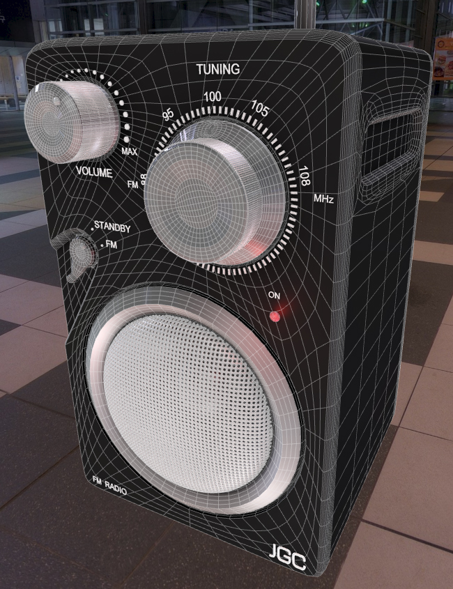 Radio rigged and animated