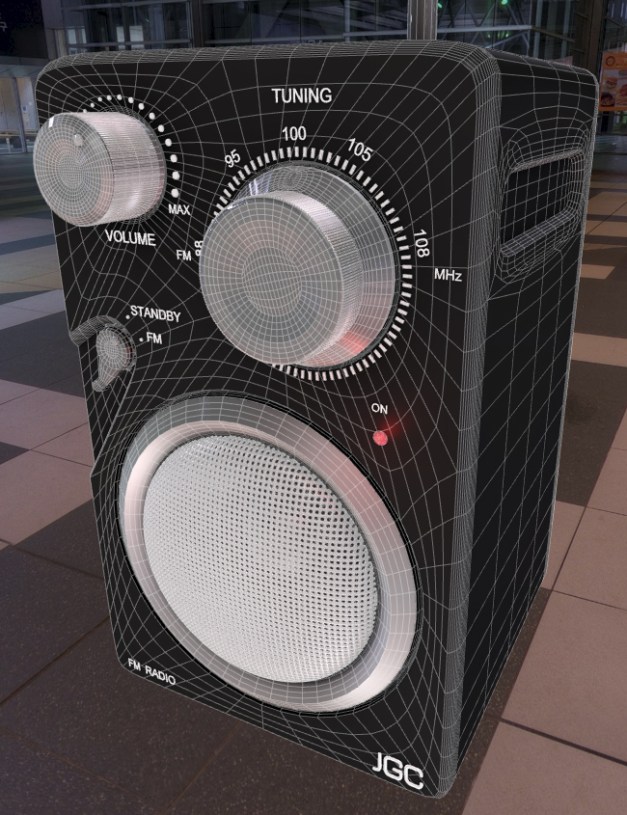 Radio rigged and animated