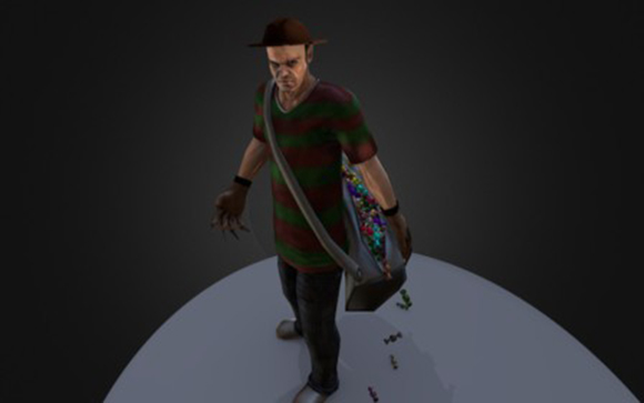 Trevor from GTA 5 wearing a Freddy Krueger costume Sketchfast 7 contest on Sketchfab by DennisH2010 wip final