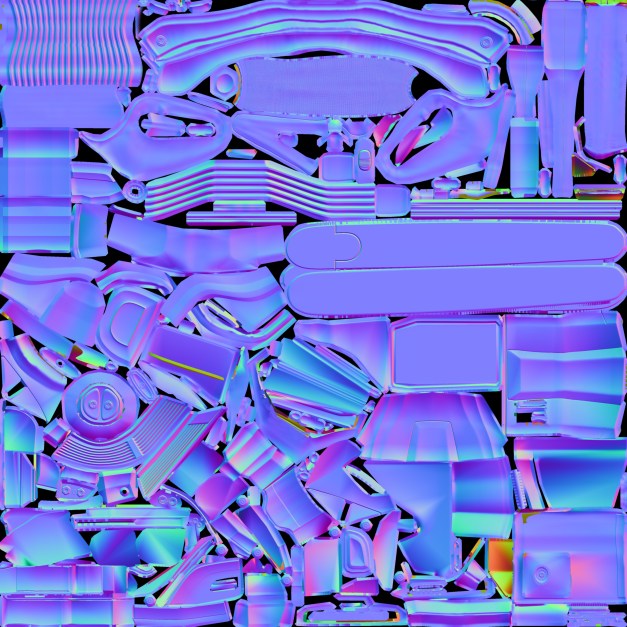 Chainsaw Low-Poly Normal Map