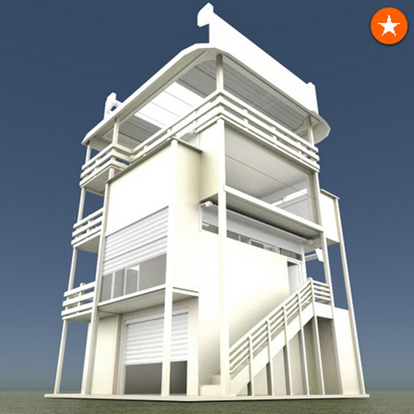  Tower-House Design Blender Game Engine 