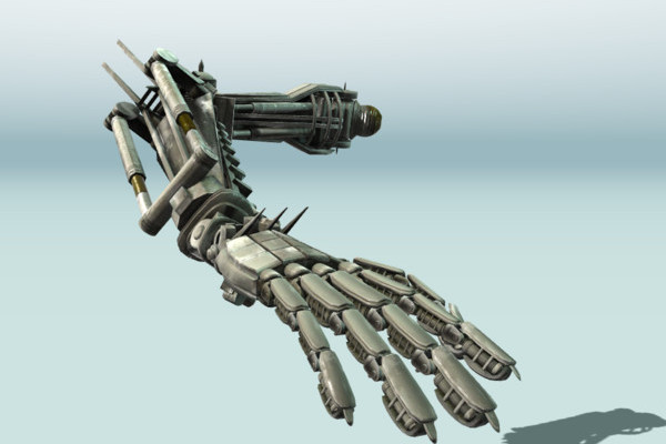 Rigged Robot Arm Animated on Studio Verold