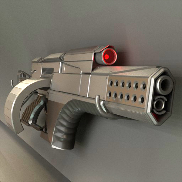 A futuristic weapon concept (High-Poly)