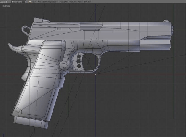 smith and wesson gun 3d-model 3d-model-gun-45-acp-smith-and-wesson-8