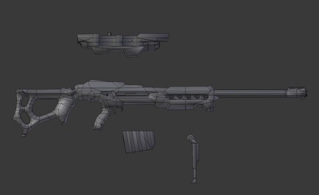 ksr sniper rifle 3d model (New)