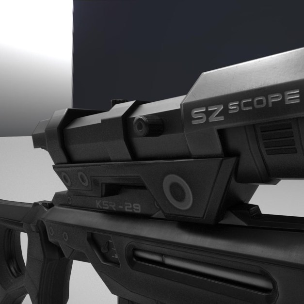 ksr sniper rifle 3d model (New)