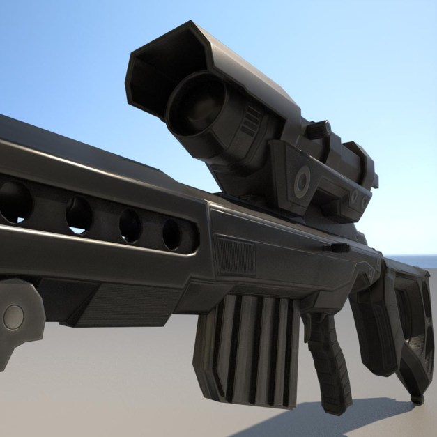ksr sniper rifle 3d model (New)