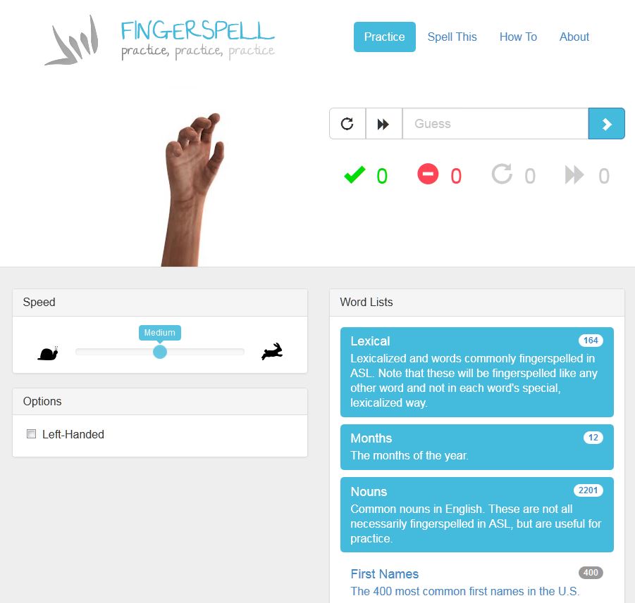 fingerspell