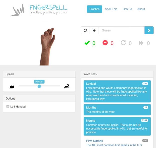 fingerspell