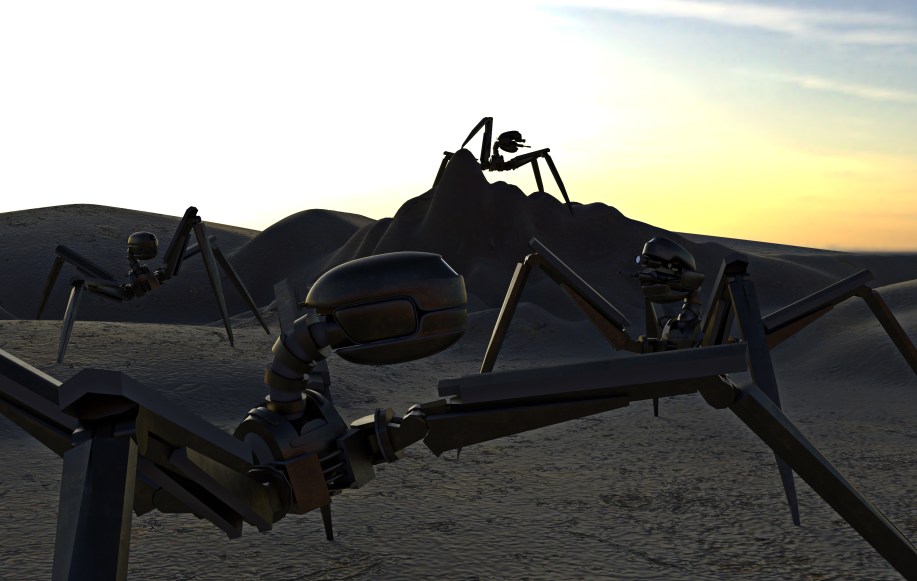 Gun Bot Cycles Rrender Scene 1