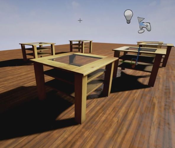 wooden-table-with-glass-top-lowpoly-3d-model-low-poly-1