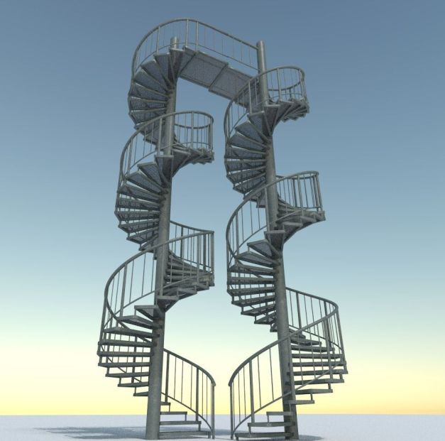 Aluminum Spiral Staircases - 3d-Model