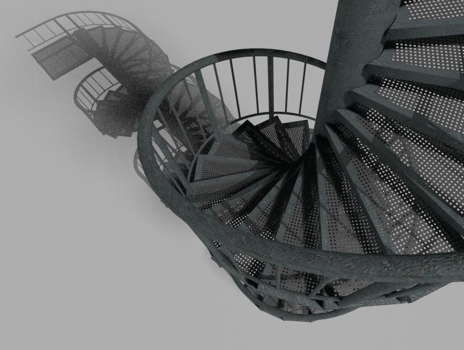 Aluminum Spiral Staircases - 3d-Model