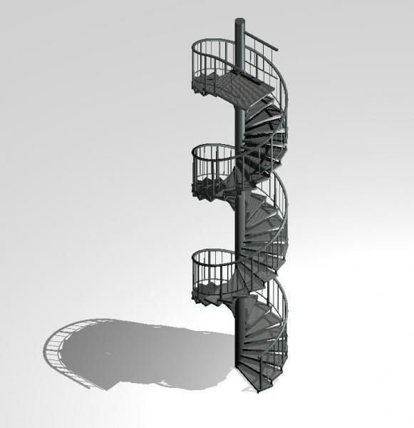 Aluminum Spiral Staircases - 3d-Model