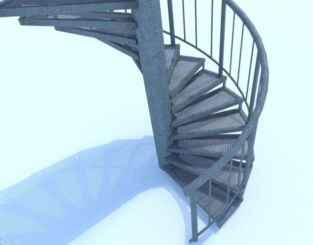 Aluminum Spiral Staircases - 3d-Model