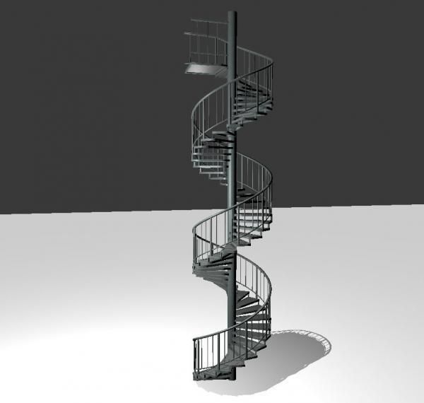 Aluminum Spiral Staircases - 3d-Model