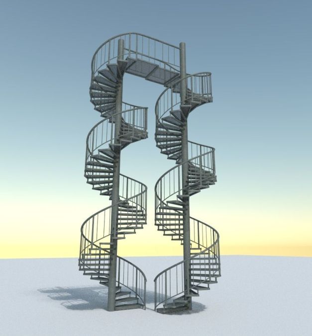 Aluminum Spiral Staircases - 3d-Model