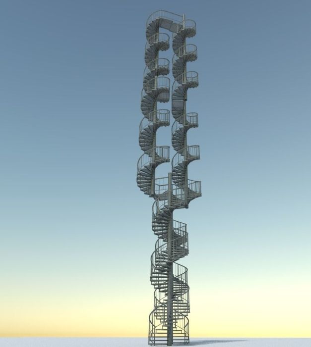 Aluminum Spiral Staircases - 3d-Model