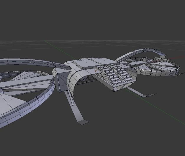 Controllable Drone Wireframe Drone Design