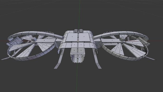Controllable Drone Wireframe Drone Design