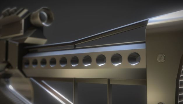 Futuristic Weapon Concept High-Poly