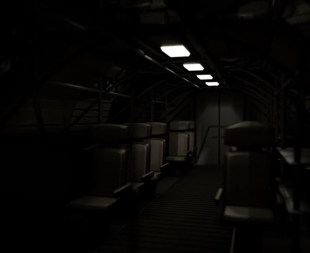 Futuristic Transport Shuttle Rigged