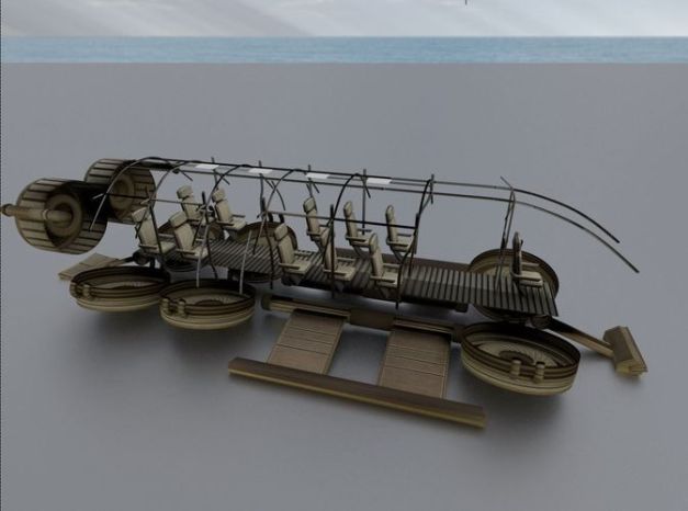 Futuristic Transport Shuttle Rigged