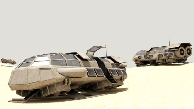 Futuristic Transport Shuttle Rigged