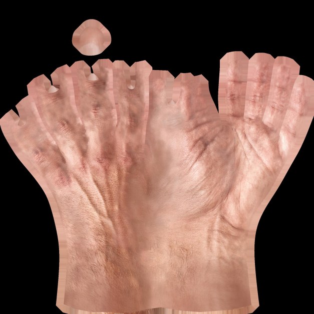 Hand textures color map