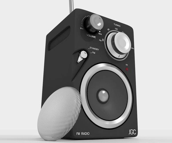 Radio rigged and animated