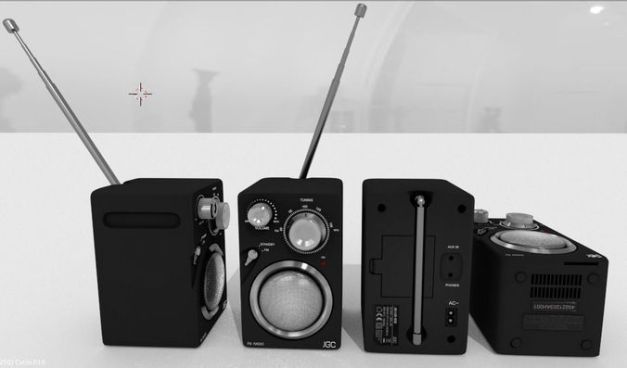 Radio rigged and animated