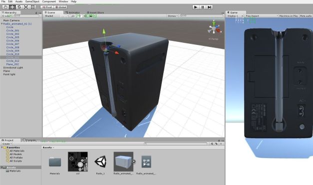 Radio rigged and animated