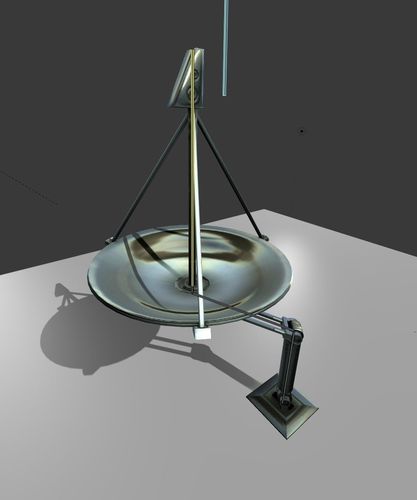 Satellite Dishes Rigged and Low-Poly