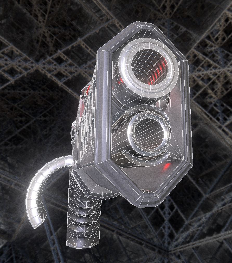 Futuristic Weapon Concept Low-Poly