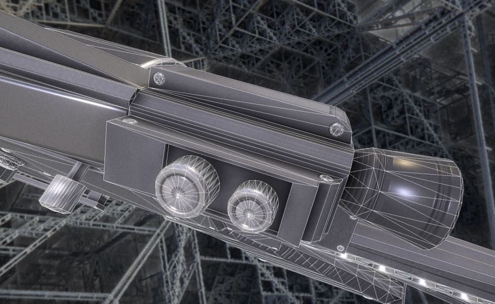 Futuristic Weapon Concept Low-Poly