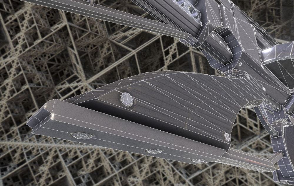 Futuristic Weapon Concept Low-Poly