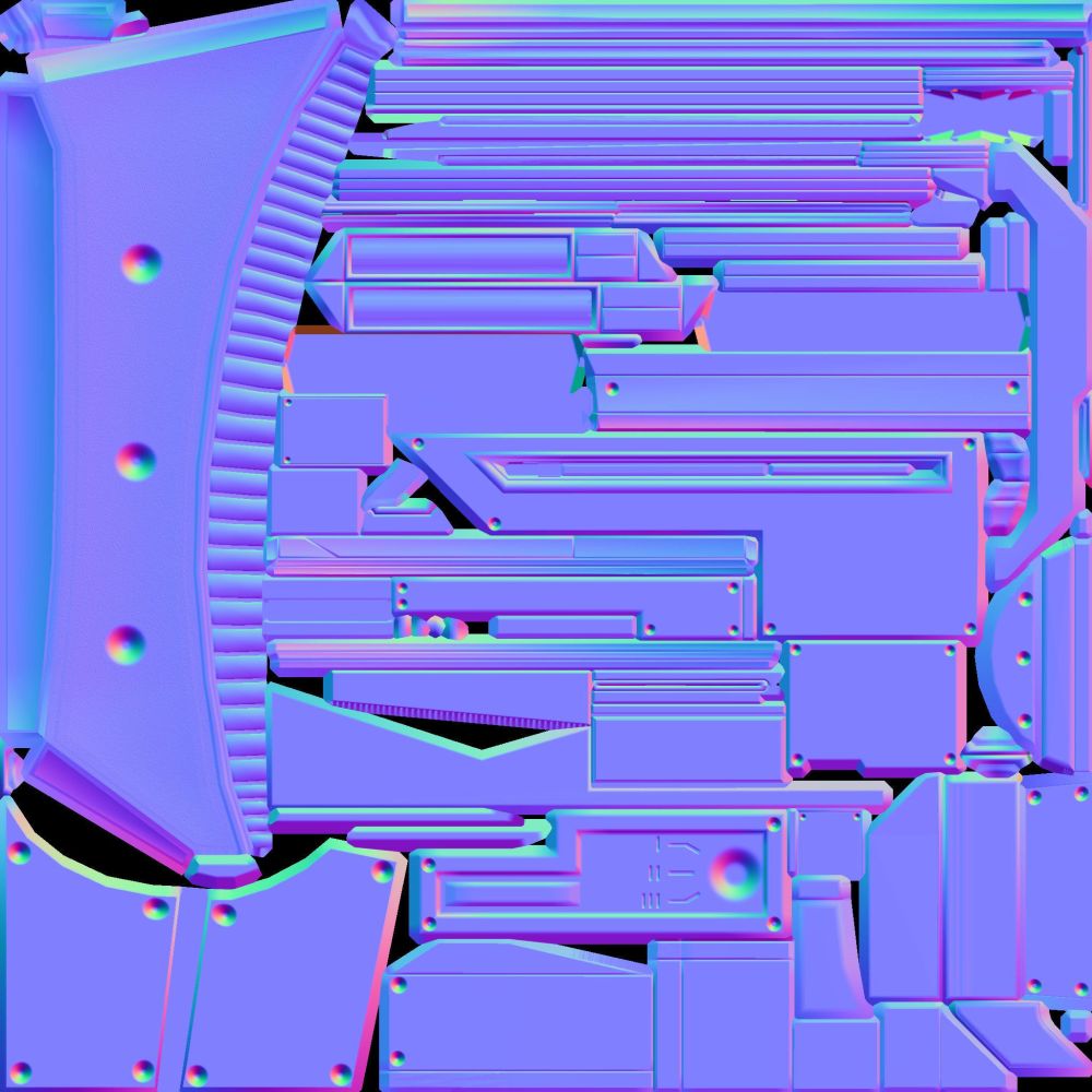 Futuristic Weapon Concept Low-Poly