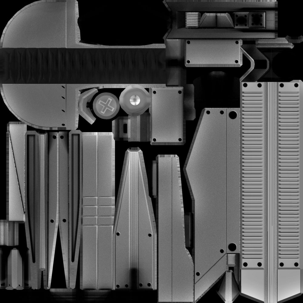 Futuristic Weapon Concept Low-Poly