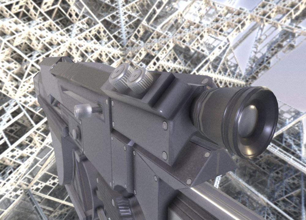 Futuristic Weapon Concept Low-Poly