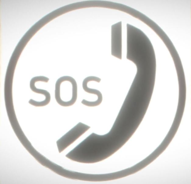 Emergency Call Box Notruf -High-Poly