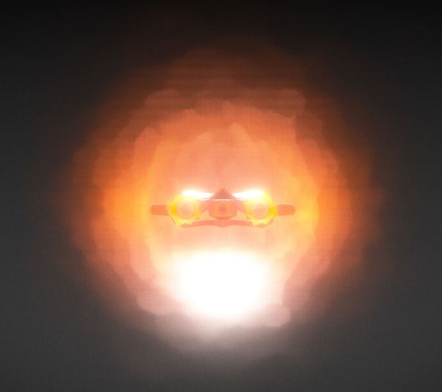 Star Fighter Spacecraft with Shield and Laser Animation